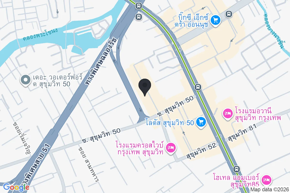 แผนที่ตำแหน่งThe Link Sukhumvit 50