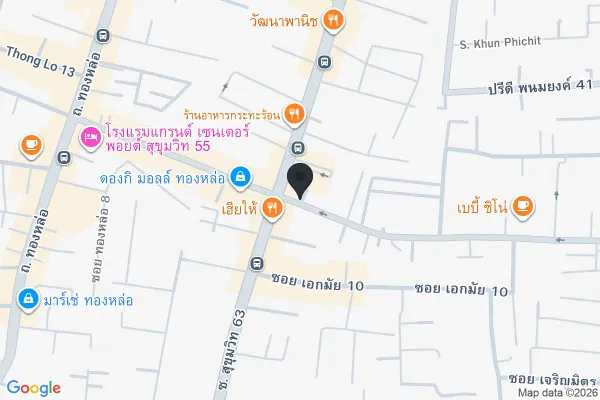 แผนที่ตำแหน่งเอ็ม ทองหล่อ 10