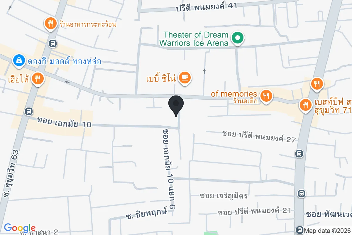 แผนที่ตำแหน่งTHEA Private Suites by TH District
