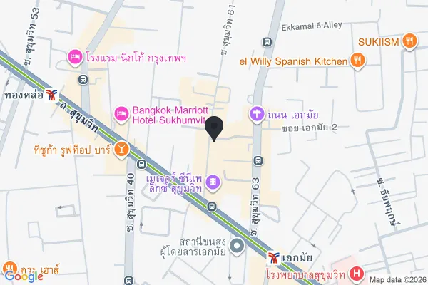 แผนที่ตำแหน่งMainichi Sushi - Ekkamai