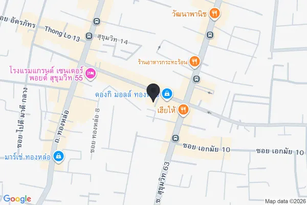แผนที่ตำแหน่งVegano Bangkok - Thonglo 10