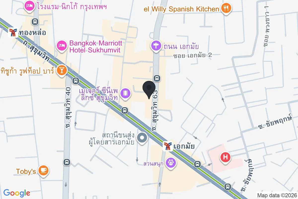 แผนที่ตำแหน่งหอมมัน ข้าวมันไก่ เอกมัย - HOMMAN - 香浓 好吃的鸡油饭