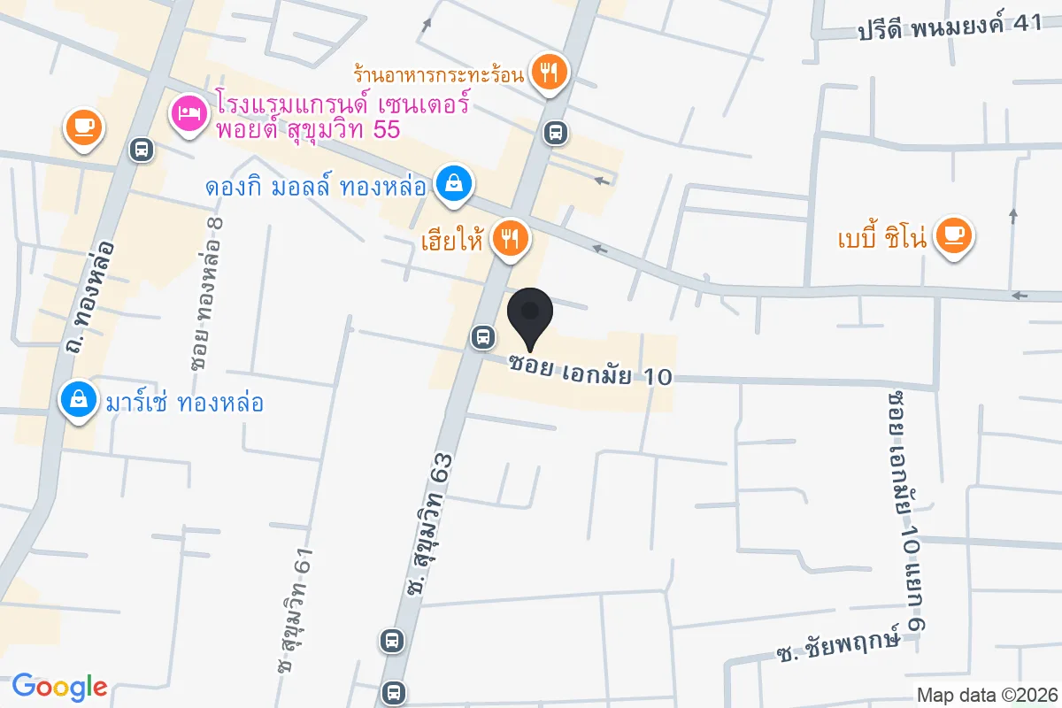 แผนที่ตำแหน่งTiger Club Ekkamai