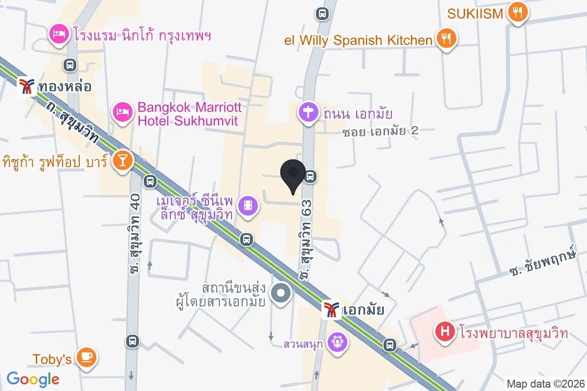 แผนที่ตำแหน่งแหลมเจริญซีฟู้ด เอกมัย