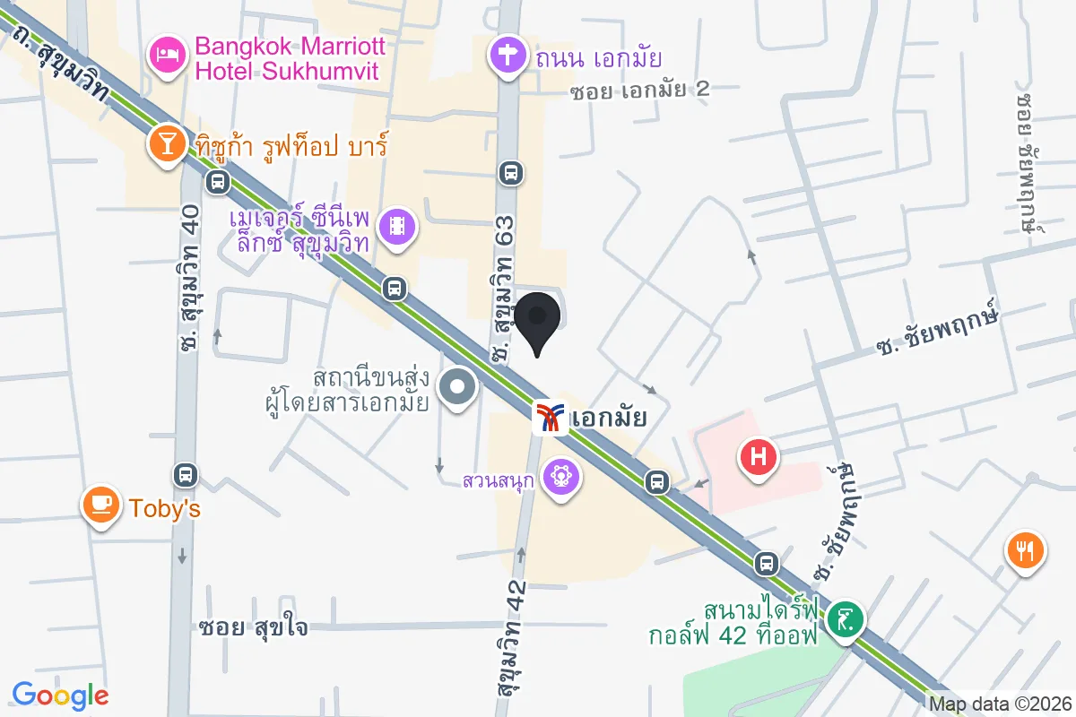แผนที่ตำแหน่งออน โรล โนริ เอกกมัย คอร์เนอร์