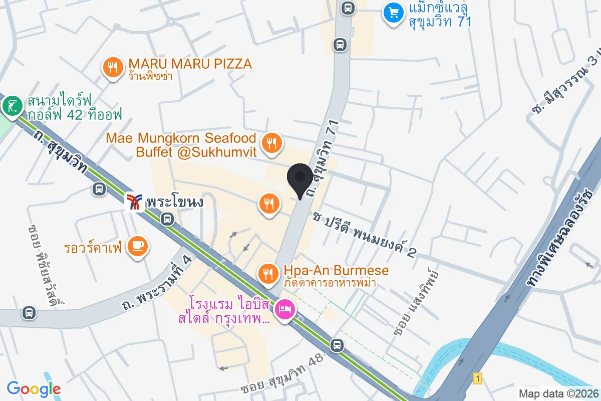 แผนที่ตำแหน่งเดอะ ไลน์ สุขุมวิท 71