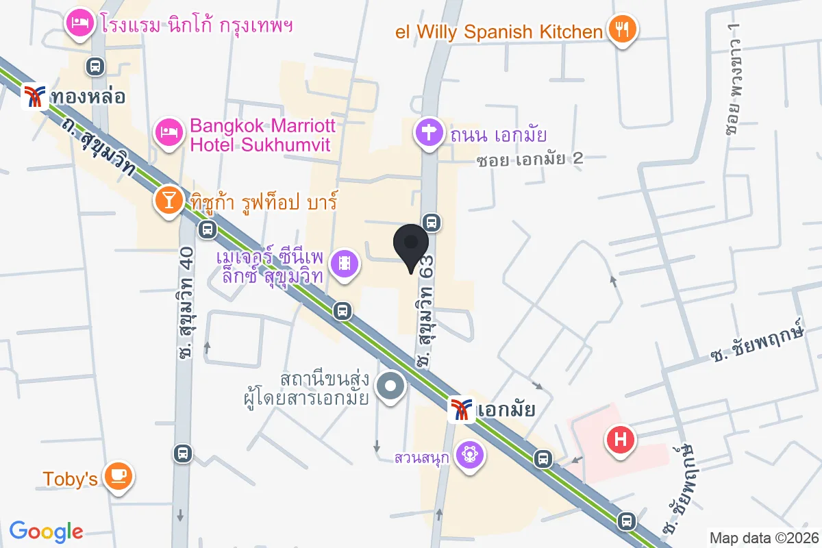 แผนที่ตำแหน่งโรลลิ่ง โรสเตอร์ เอกมัย
