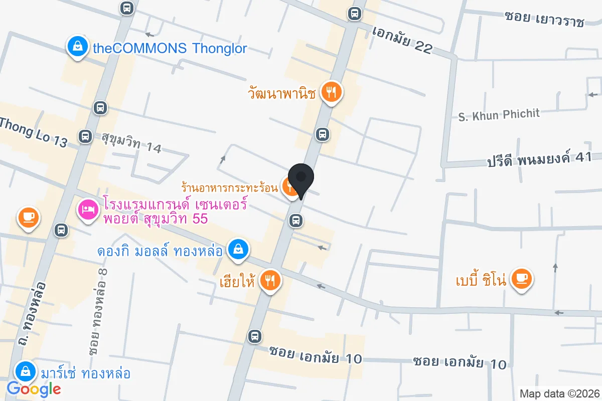 แผนที่ตำแหน่งเฮงหอยทอดชาวเล เอกมัย14