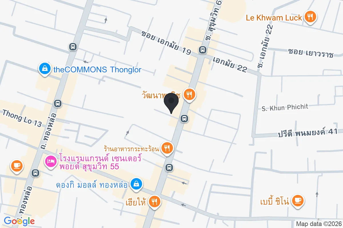 แผนที่ตำแหน่งเอ็กซ์ที เอกมัย